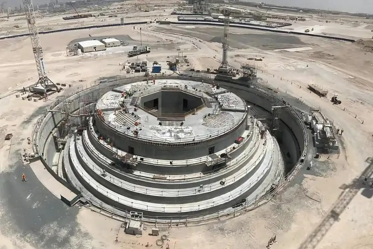 Dubai creek tower construction et fondations