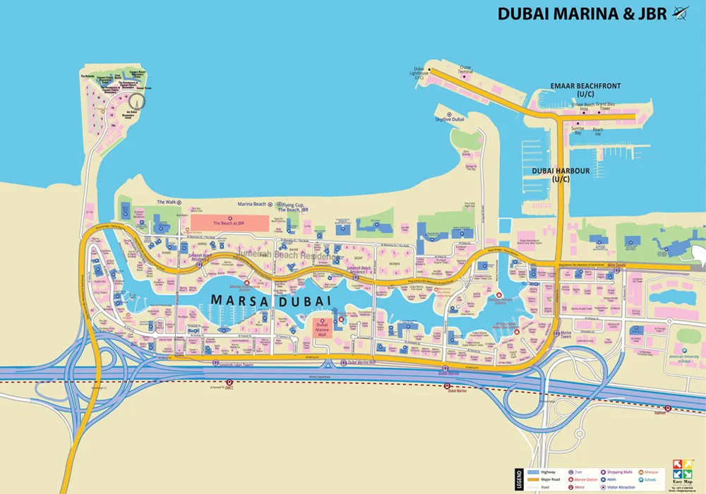 plan carte de dubai marina 