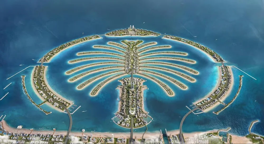 ile artificielle Dubaï Palm jabel Ali 