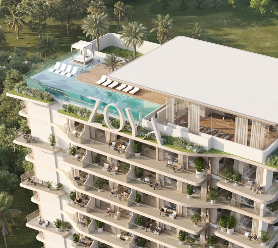 Vue aérienne d'IZEL by Zoya et de sa piscine sur le toit