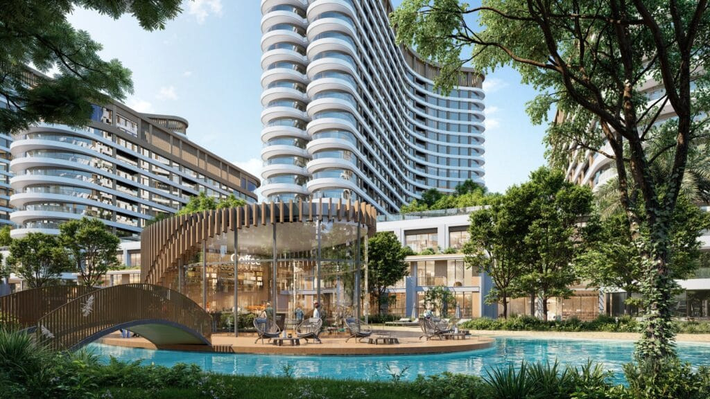 Vue aérienne de la communauté nature Sobha Sanctuary à Dubailand