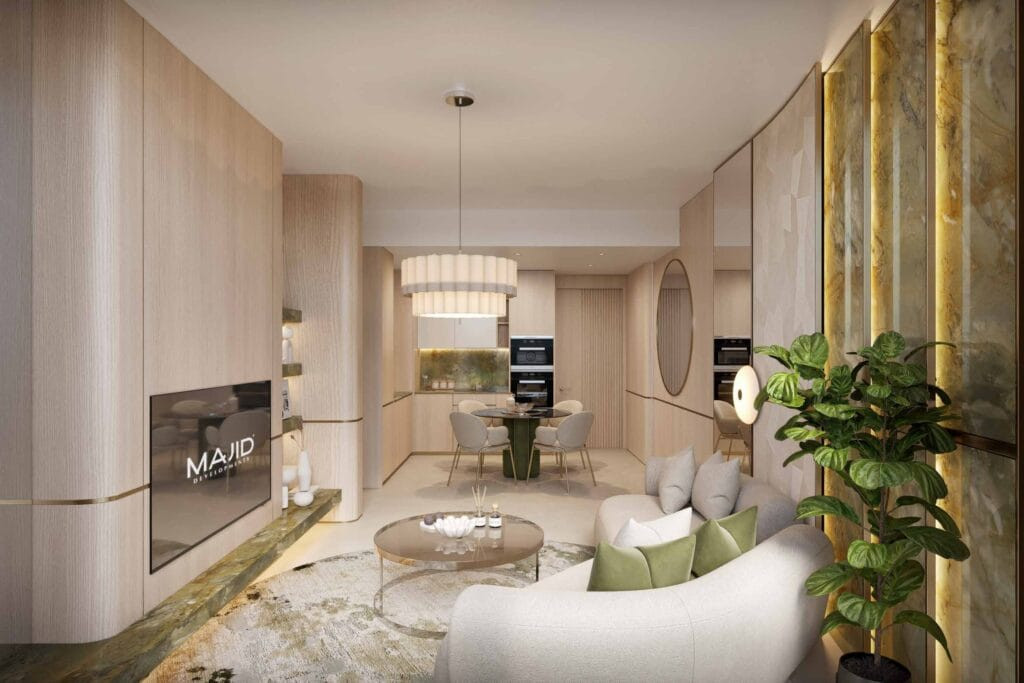 Séjour lumineux d'un appartement Arlington Park 2