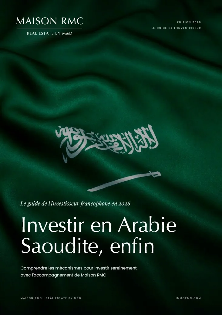 Couverture du guide de l'investisseur en Arabie Saoudite, Maison RMC