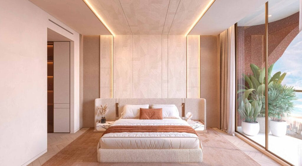 Chambre d'un appartement Jura Terraces