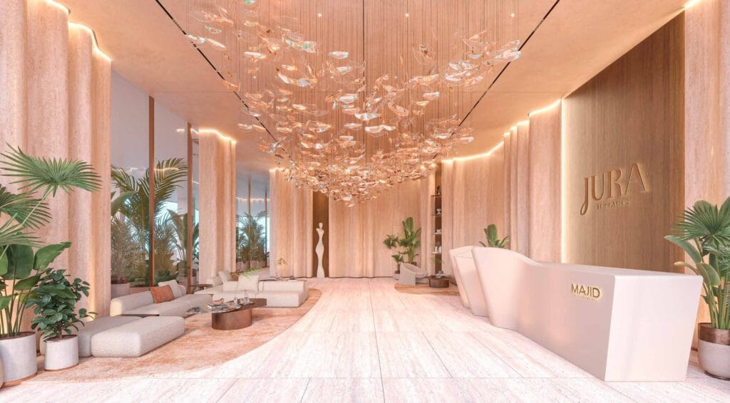 Lobby d'accueil de Jura Terraces