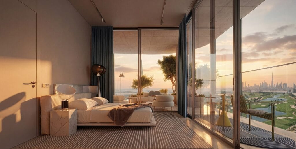 Chambre avec baies vitrées et vue panoramique à The Wow
