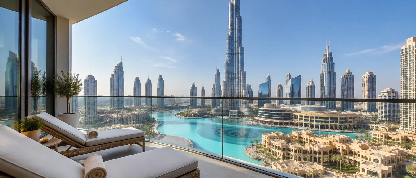 Vue du quartier Downtown Dubai