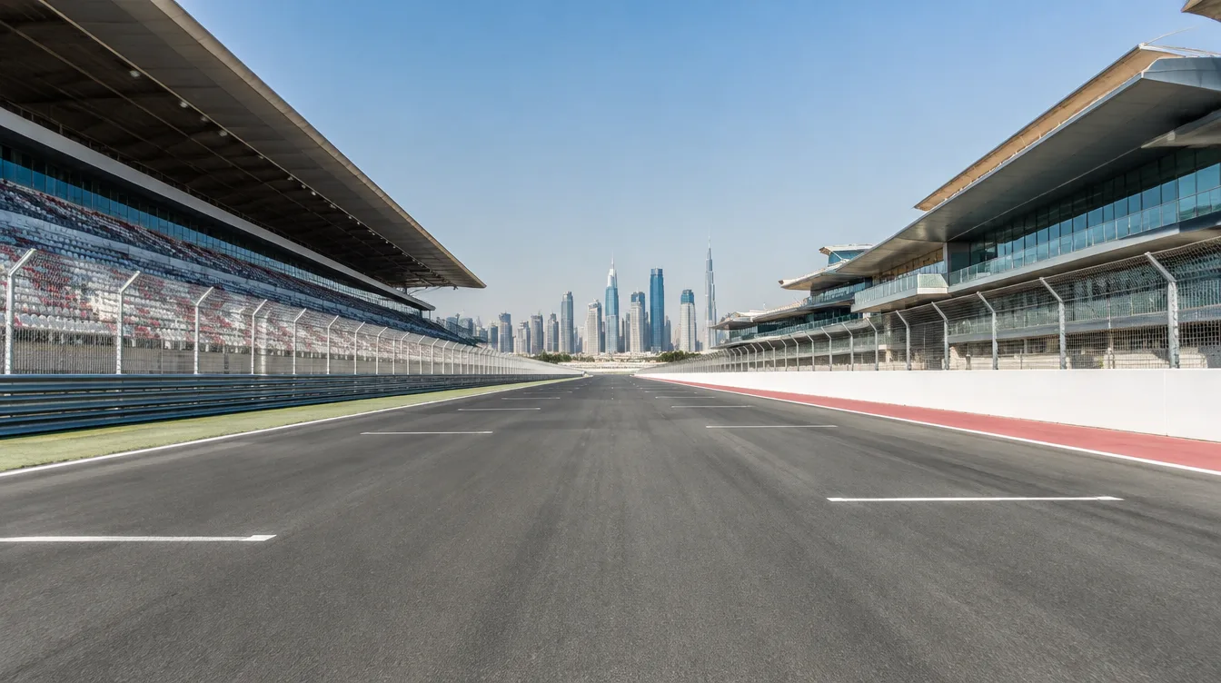 Course de voiture au Dubaï Autodrome