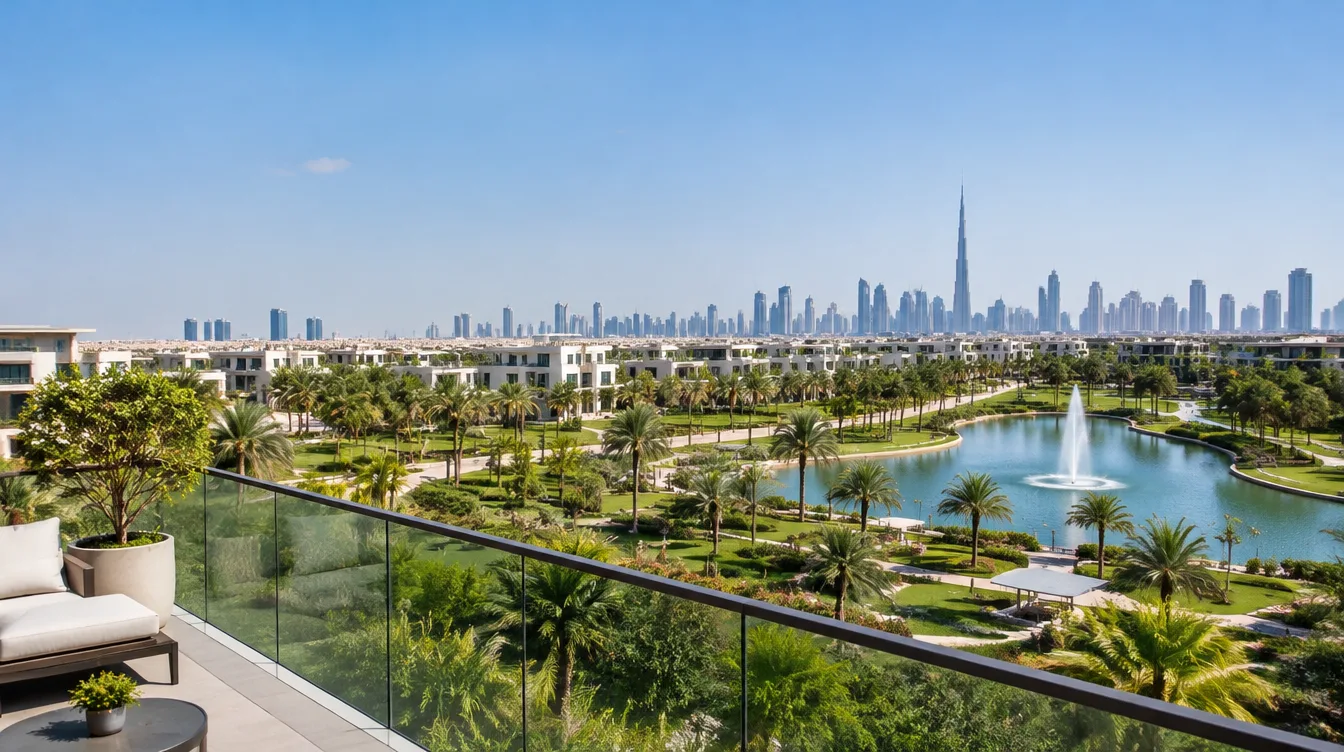 Appartement à Dubaï Hills vue du le Burj khalifa